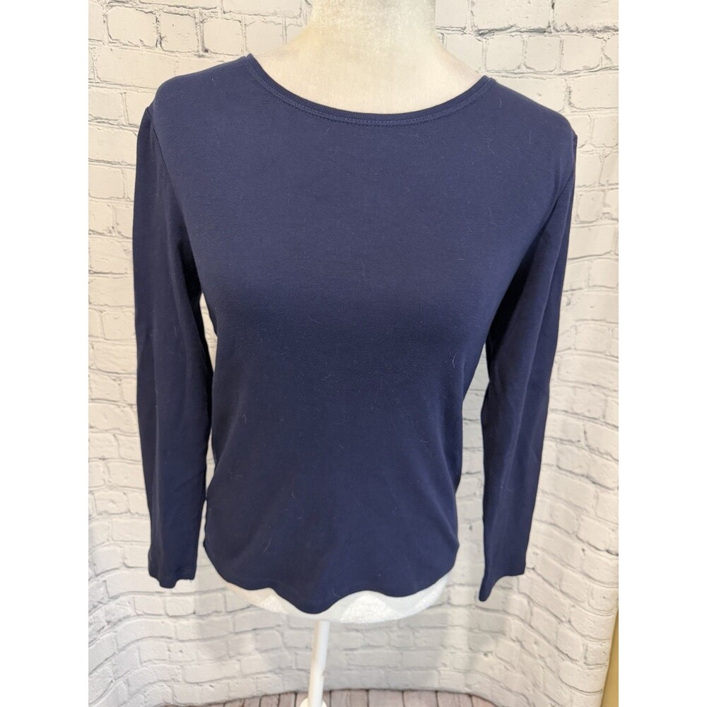 By Chico’s Chicos Long Sleeve Cotton Blue Layering Top Size 0/Small